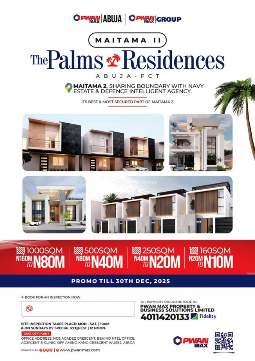 The Palms Residence, Beside Navy Estate, Maitama 2, Maitama District, Abuja, Land for Sale