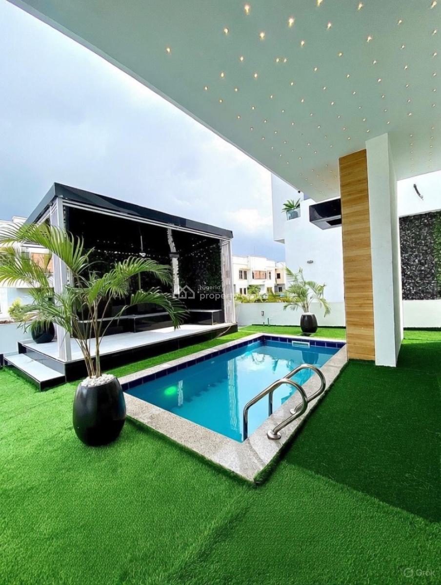 Contemporary 5 Bedroom Detached Duplex with Pool, Gym, Cinema and Bq, Chevron, Lekki, Lagos, Detached Duplex for Sale