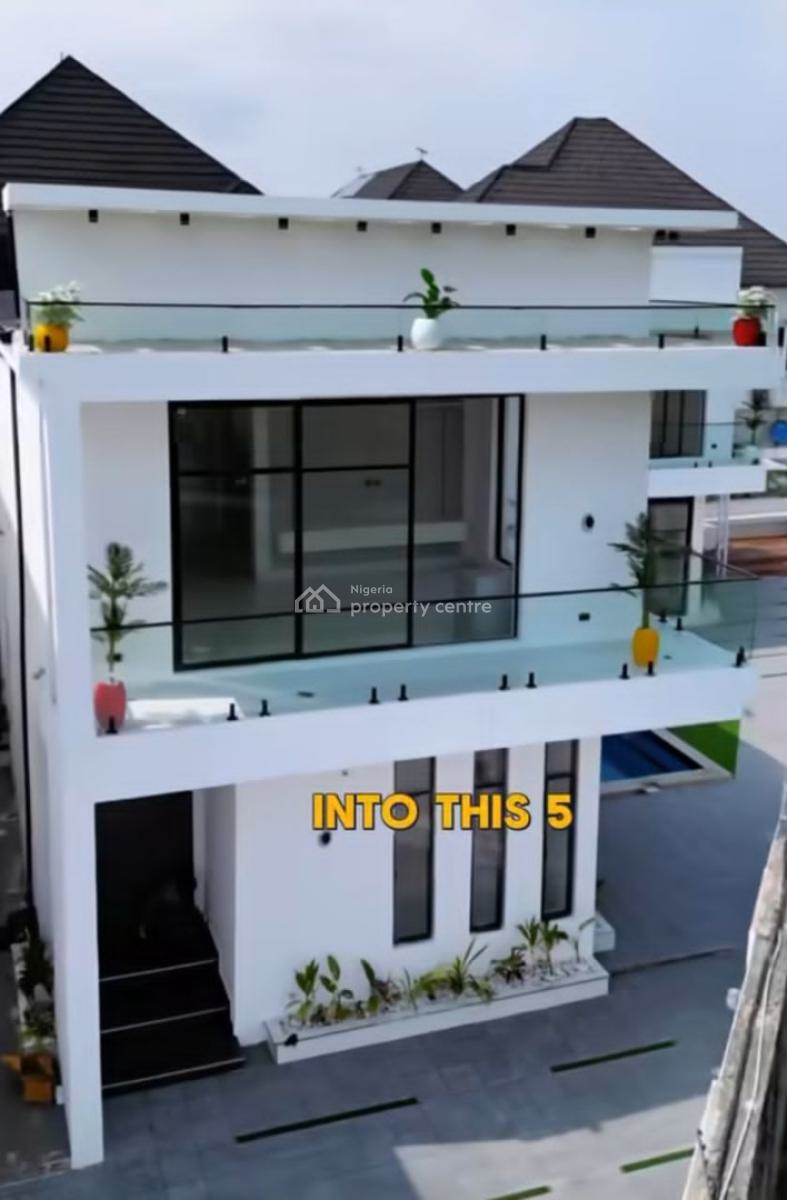 5 Bedroom Fully Detached with 2 Rooms Bq, Off Chevron Drive, Ikota, Lekki, Lagos, Detached Duplex for Sale