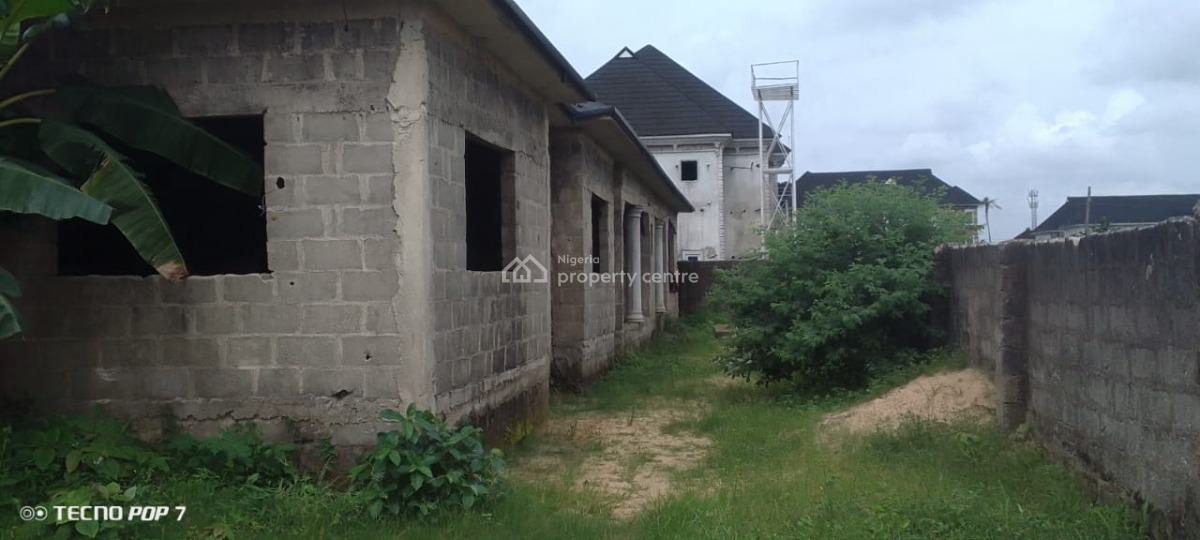 Carcass 4 Bedroom Bungalow with Extra 2 Bedroom Flat, Diplomat Road,rumuekini,off East-west Road, Port Harcourt, Rivers, Detached Bungalow for Sale