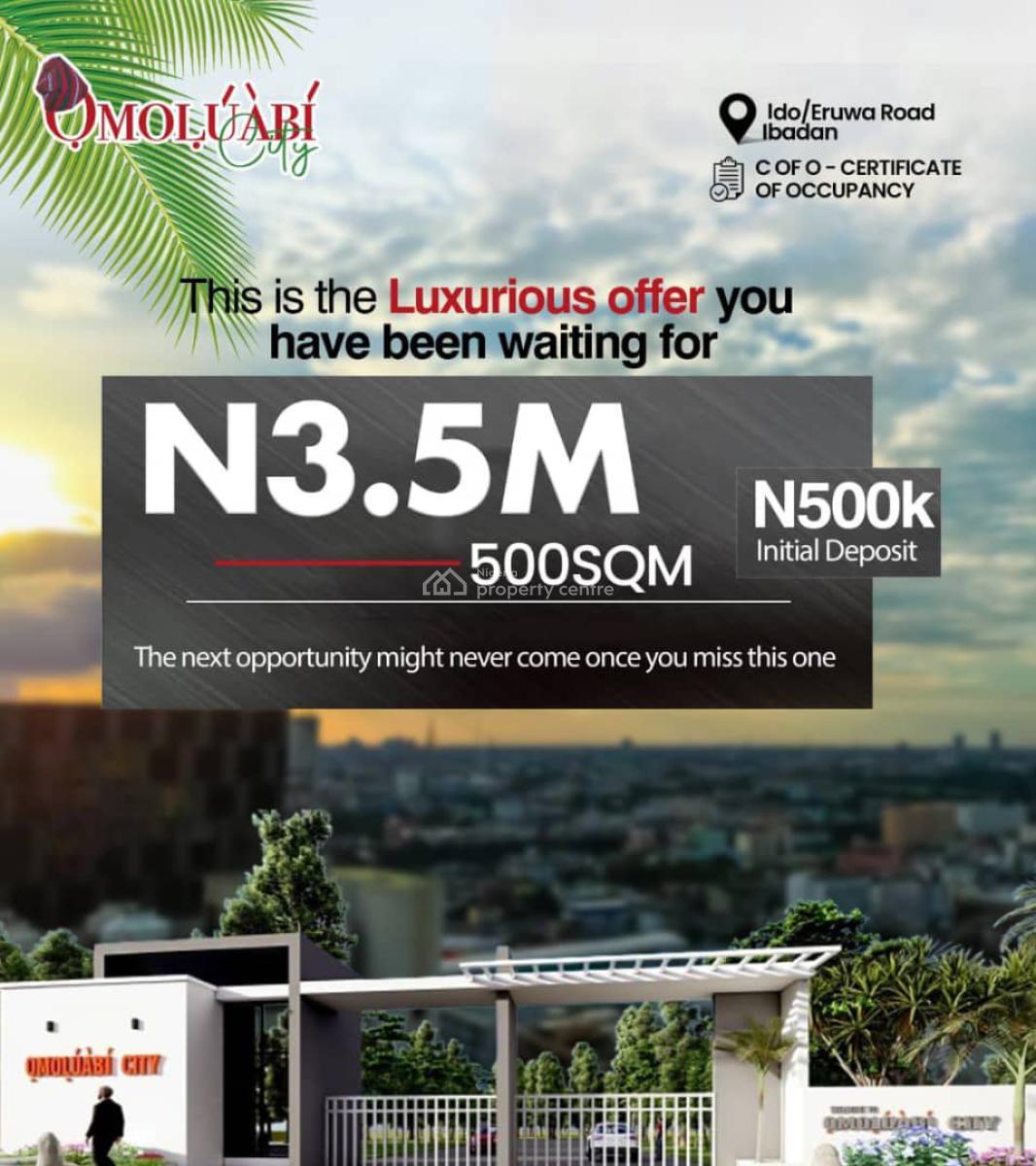 Omoluabi City, Ibadan --- Affordable C of O Plots in a Fast-growing Area, Omoluabi Estate, Eleyele, Ibadan, Oyo, Residential Land for Sale