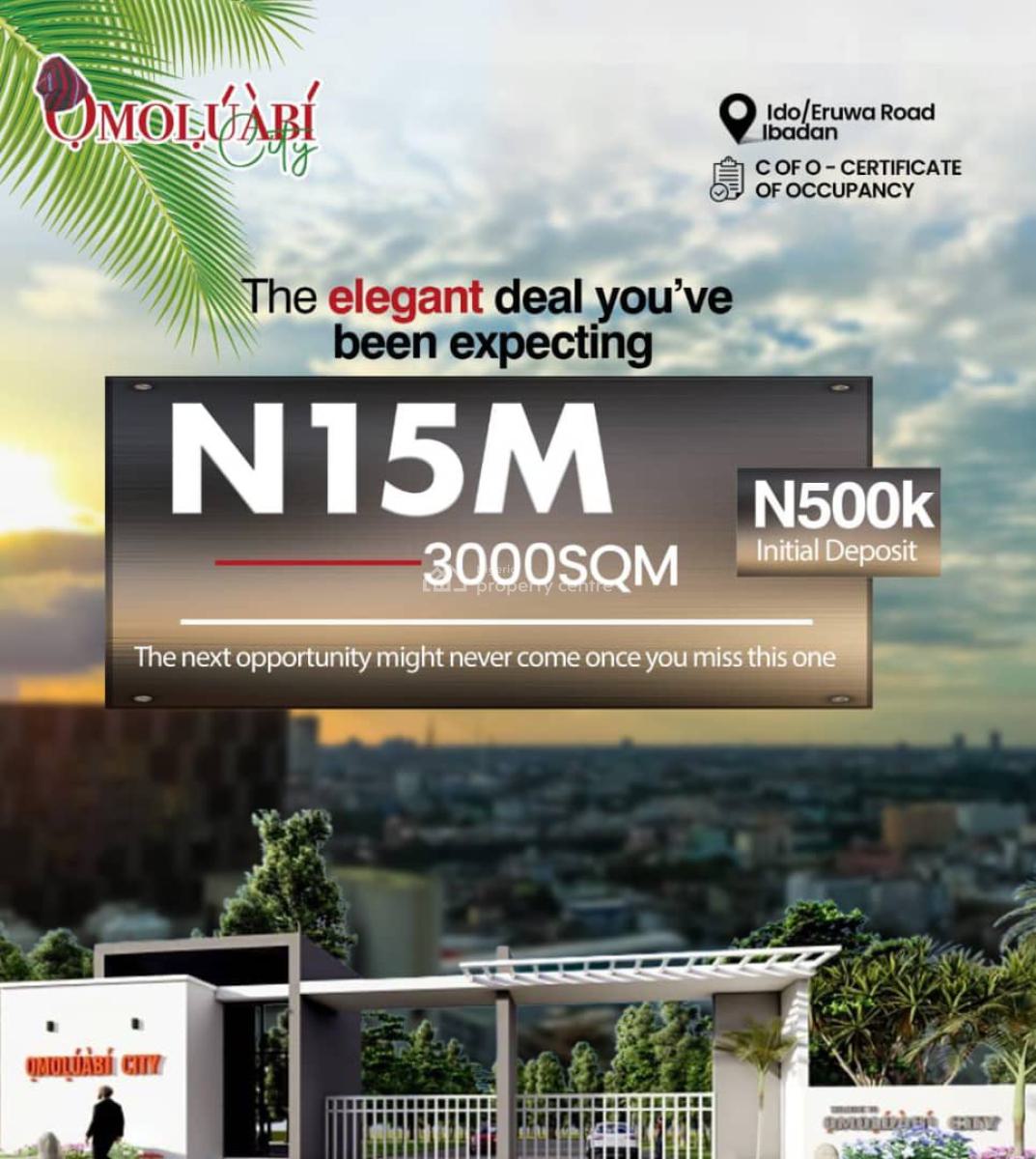 Omoluabi City, Ibadan --- Affordable C of O Plots in a Fast-growing Area, Omoluabi Estate, Eleyele, Ibadan, Oyo, Residential Land for Sale