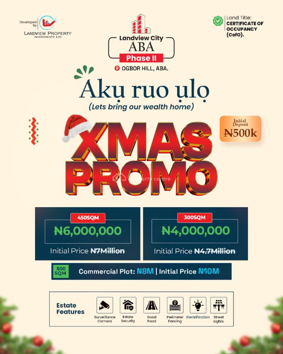 Plots of Buy and Build with a C of O, Ogbor Hill, Aba, Abia, Residential Land for Sale