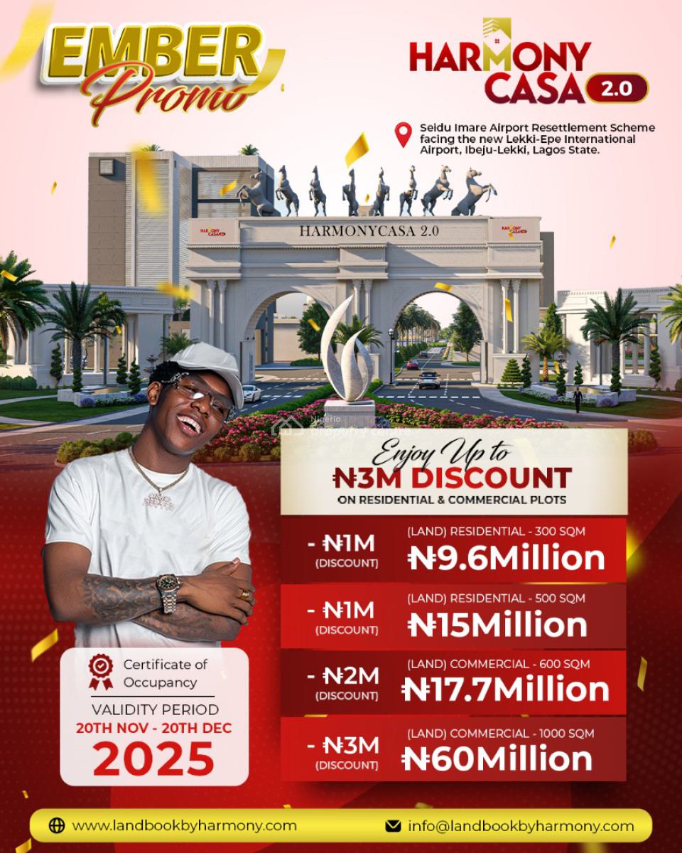 Notable Environment with Good Title, Harmony Casa Elerangbe, Ibeju Lekki, Lagos, Residential Land for Sale