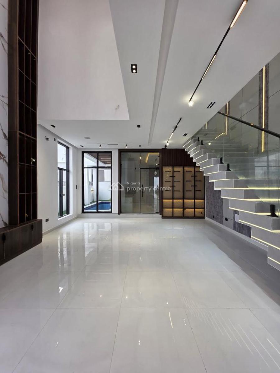 Exquisite 5 Bedroom Fully Detached Duplex with Bq & Pool, Chevron, Lekki, Lagos, Detached Duplex for Sale