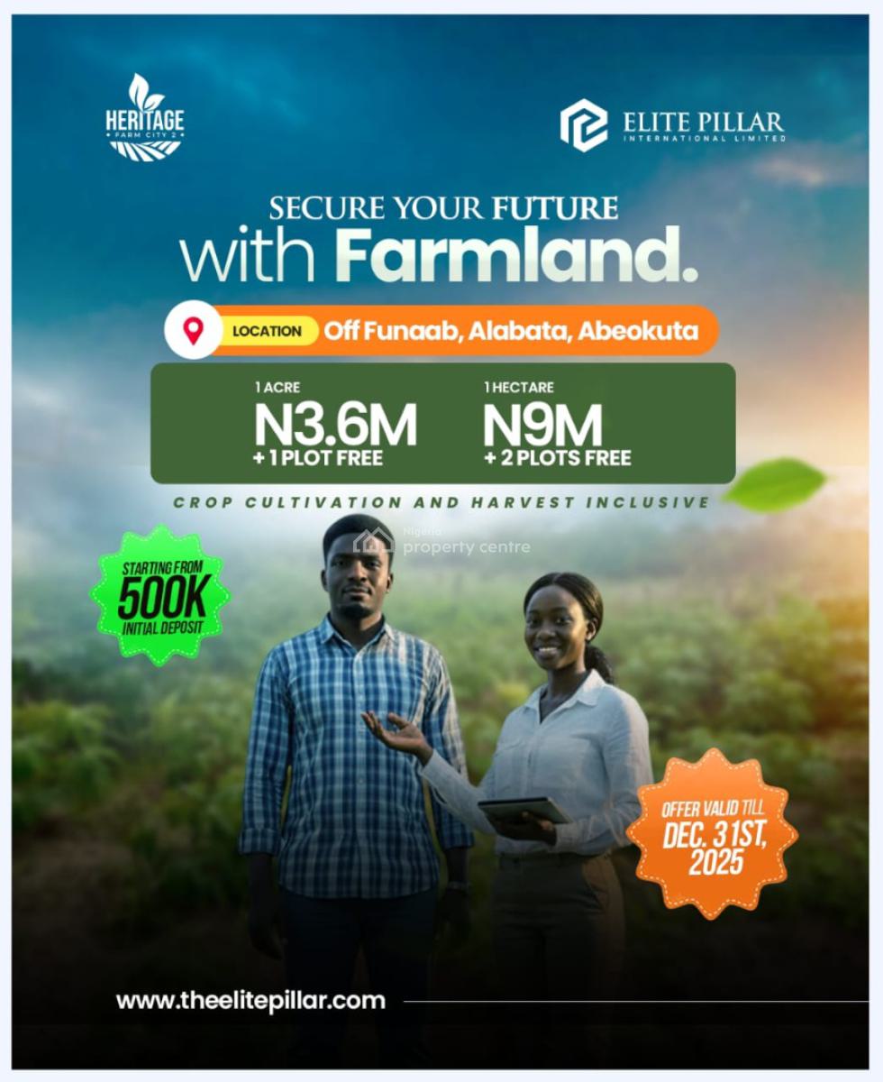 Invest in a Beautiful Farmland and Start Making Yearly Returns, Alabata, Abeokuta. 25 Mins Drive From Funaab, Abeokuta North, Ogun, Commercial Land for Sale