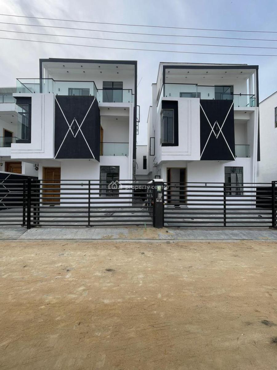Lovely 5 Bedroom Fully Detached Duplex with a Room Bq, Chevron, Lekki, Lagos, Detached Duplex for Sale