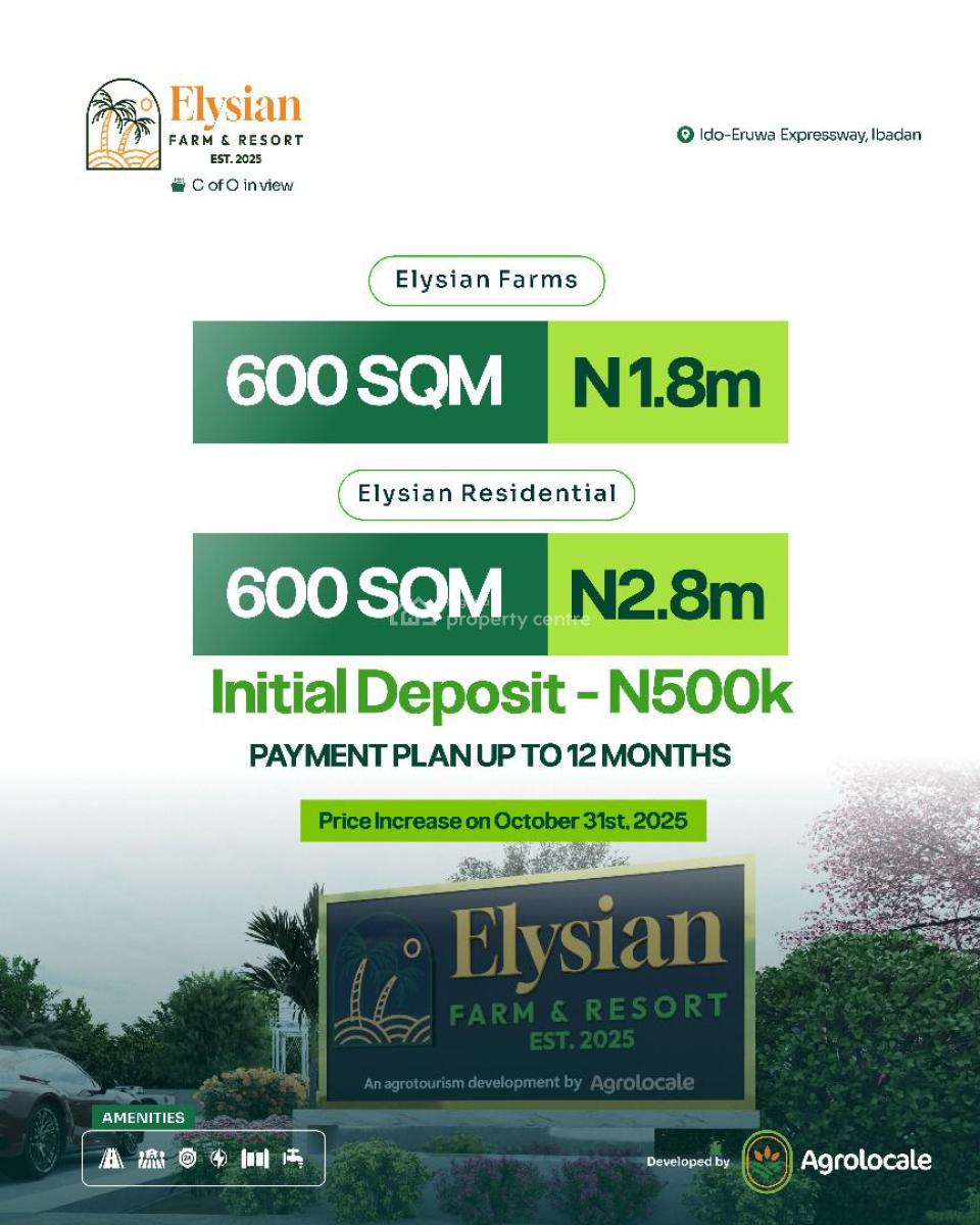 Elysian Farm & Resort --- Live, Farm & Invest in One Destination, Elysian Farm & Resort, Ido, Ido, Oyo, Mixed-use Land for Sale