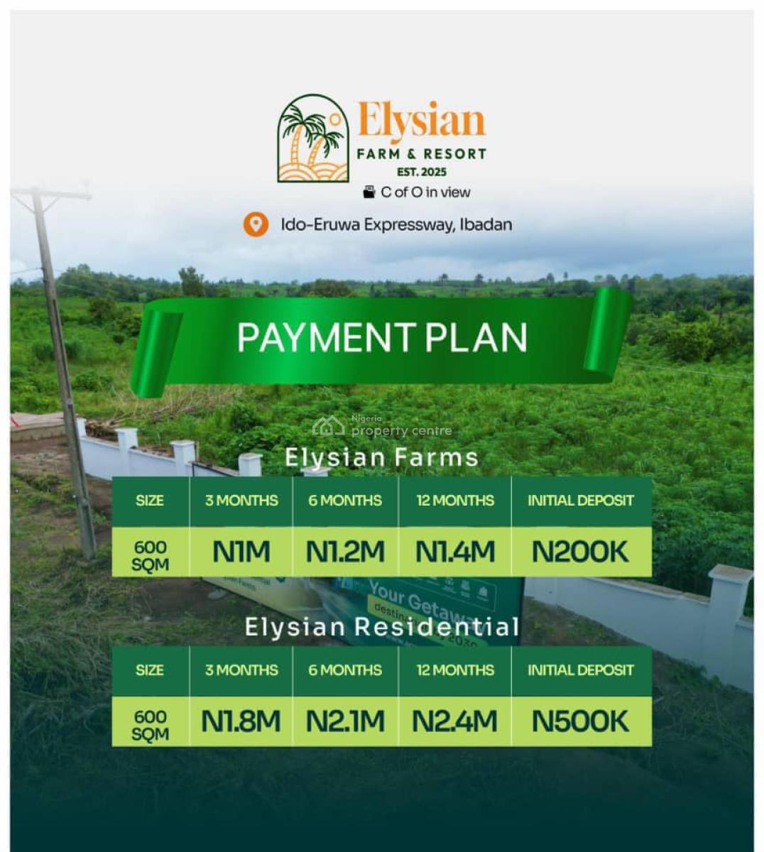 Elysian Farm & Resort --- Live, Farm & Invest in One Destination, Elysian Farm & Resort, Ido, Ido, Oyo, Mixed-use Land for Sale