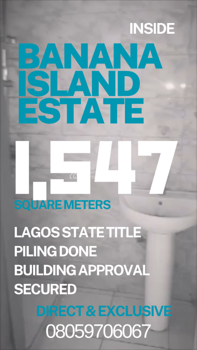 1547 Square Meters Direct Deal, Off 2nd Avenue, Banana Island, Ikoyi, Lagos, Residential Land for Sale