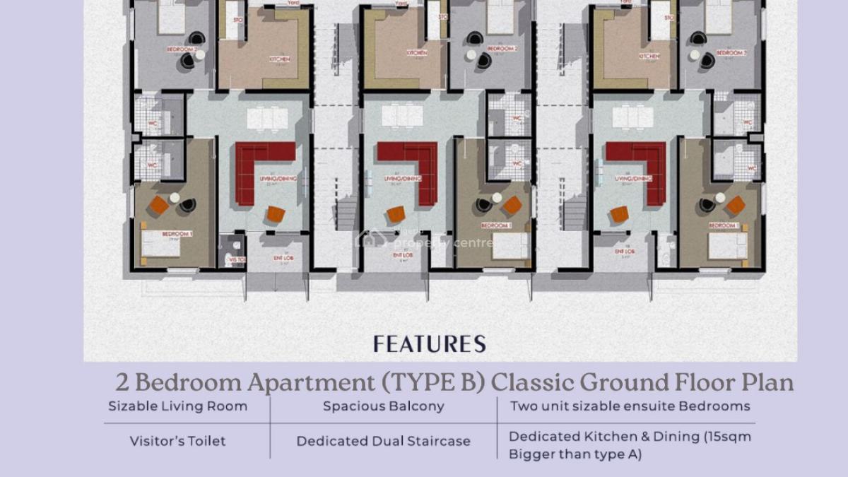 Luxurious 3 Bedroom with Bq, Sangotedo, Lekki, Lagos, Flat / Apartment for Sale