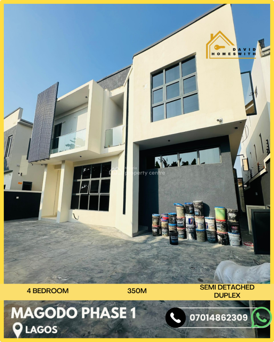 4 Bedroom Semi Detached Duplex with Bq, Gra Phase 1, Magodo, Lagos, Semi-detached Duplex for Sale