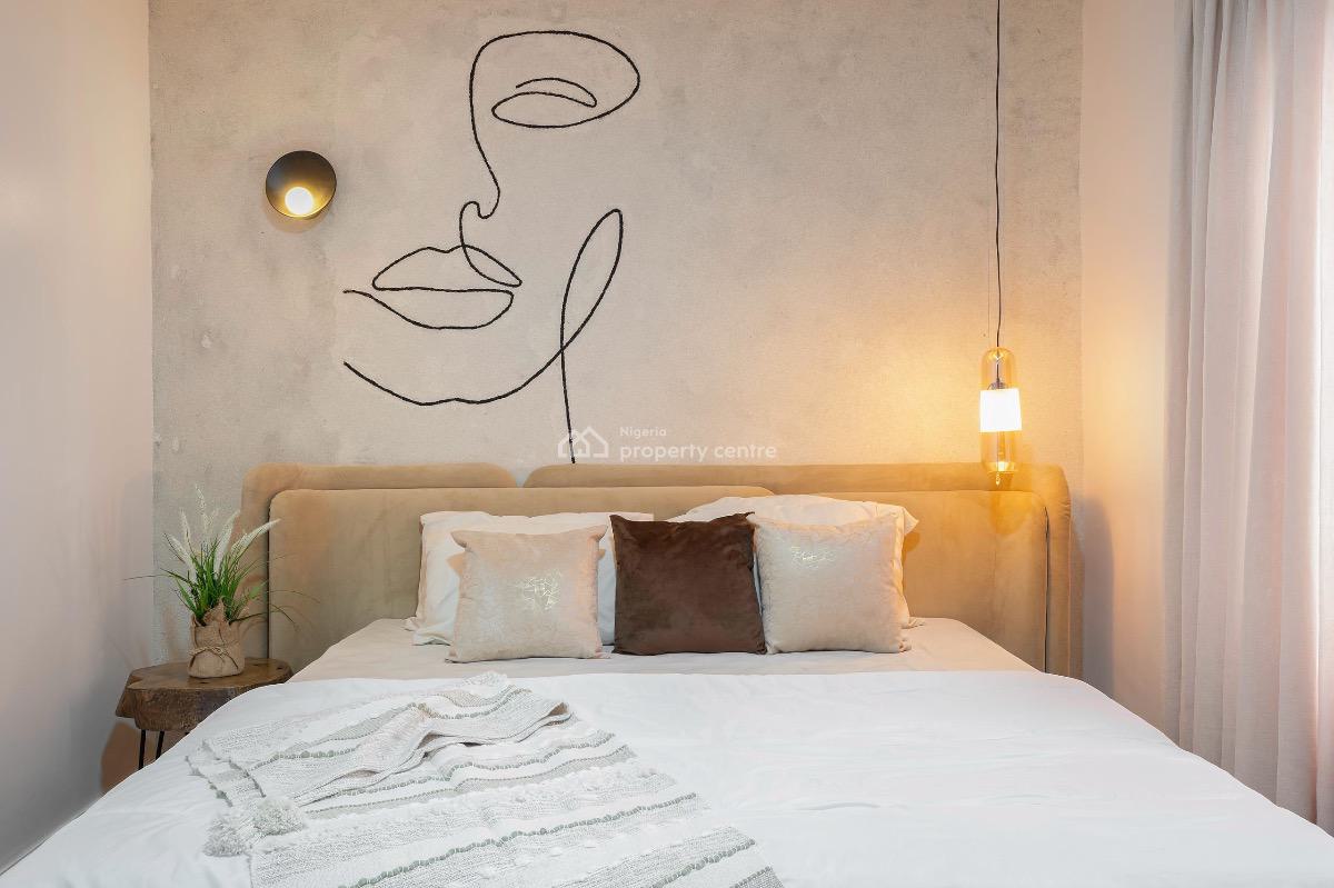 a Brand New Luxury 2bedroom  with Gym, Balconies, Bathrobes, Washing M, Lekki Phase 1, Lekki, Lagos, Flat / Apartment Short Let