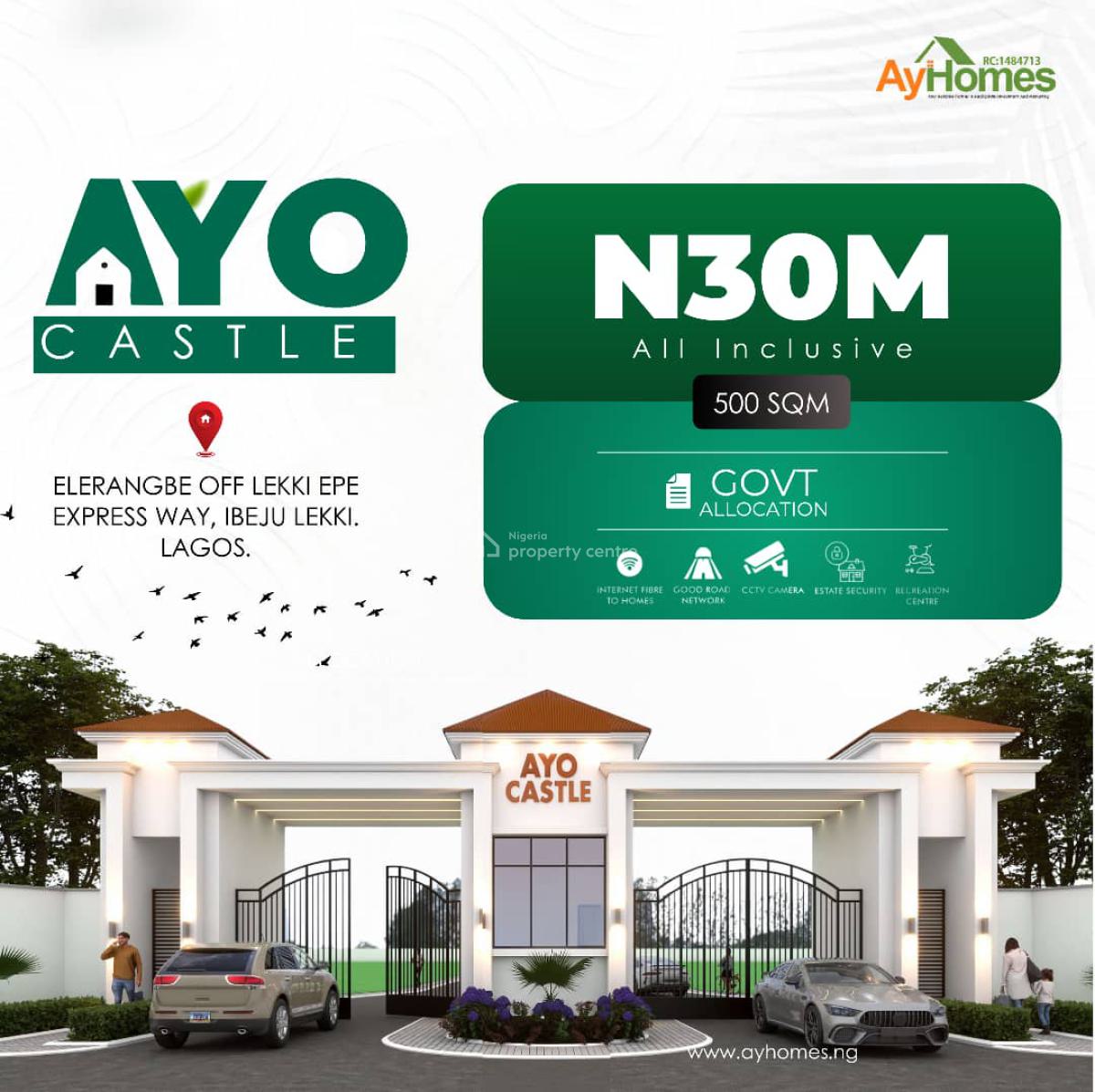 Buy and Build Land in Fast Developing Neighborhood, Ayo Castle Estate, Ibeju Lekki, Lagos, Residential Land for Sale