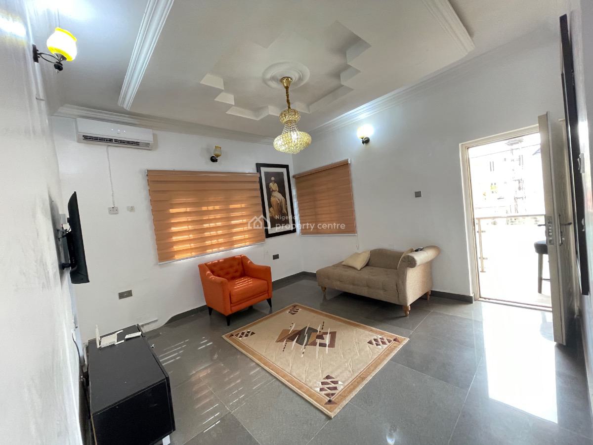 Furnished One Bedroom and Parlour with Balcony in a Shared Duplex, Atlantic View Estate, New Road, Lekki, Lagos, Flat / Apartment for Rent
