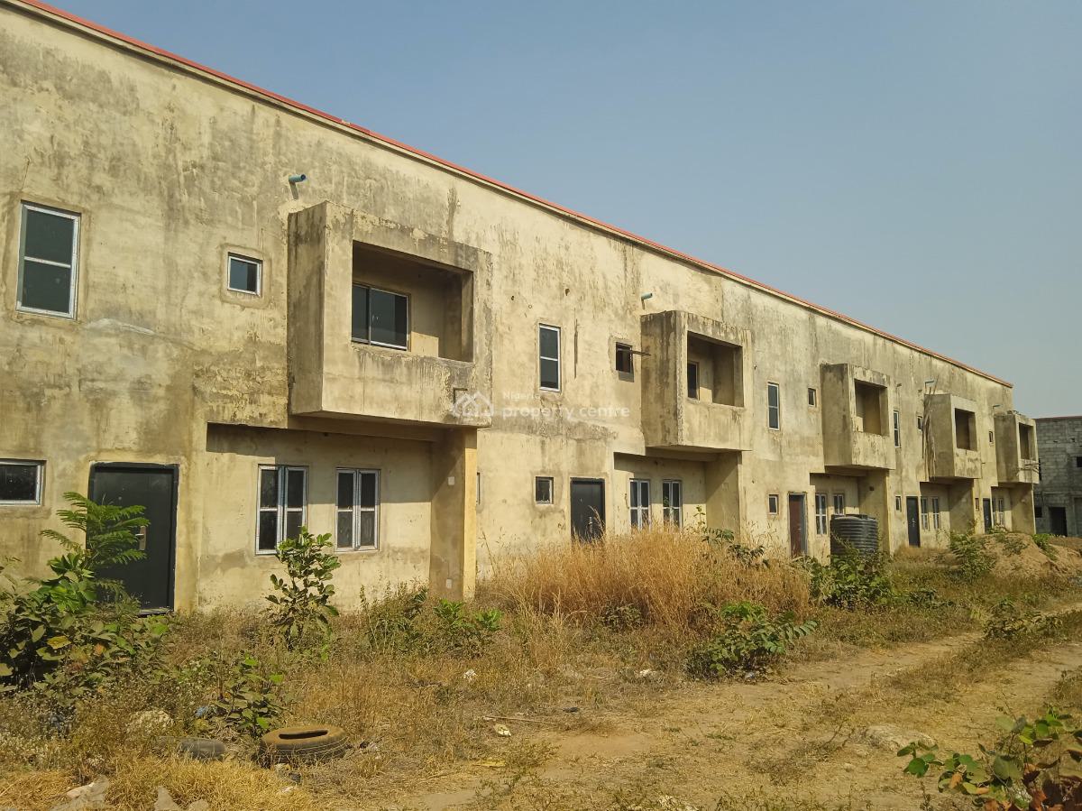 Carcass 4 Bedroom Terrace Duplex in an Estate, Sunnyvale Garden Estate, Kabusa, Abuja, Terraced Duplex for Sale