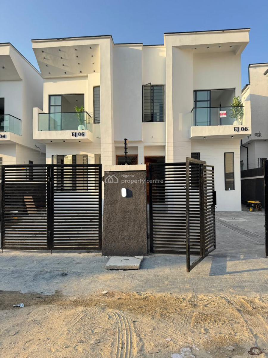 Luxurious Contemporary 4 Bedroom Deluxe Detached Duplex with Bq in a S, Ikota, Lekki, Lagos, Semi-detached Duplex for Sale