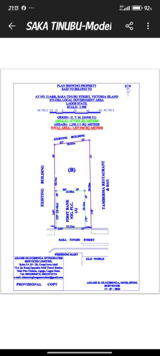 1,900sqm Prime Land, Saka Tinubu, Victoria Island (vi), Lagos, Mixed-use Land for Sale