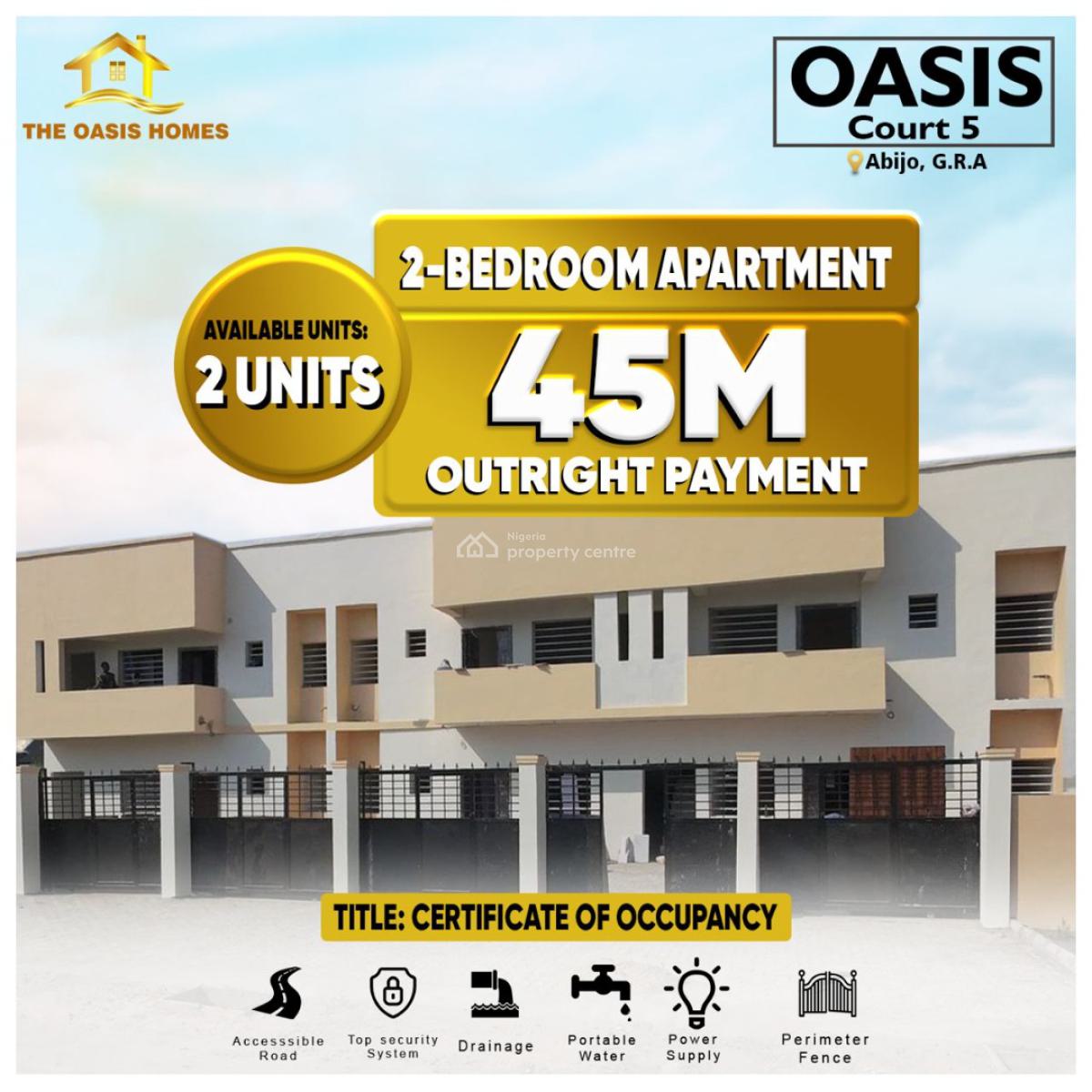 Oasis Court 5 Apartments, Abijo Gra, Abijo, Lekki, Lagos, Flat / Apartment for Sale
