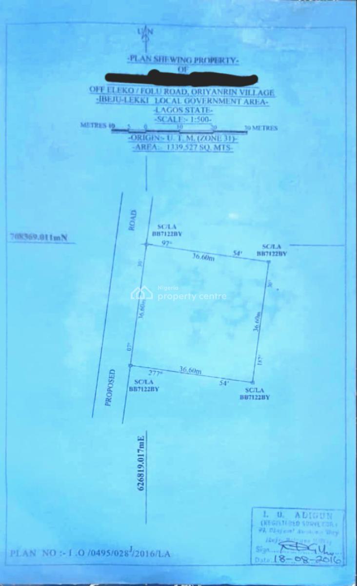 2 Plots of Land with Excision, Oriyanrin, Eleko, Ibeju Lekki, Lagos, Mixed-use Land for Sale