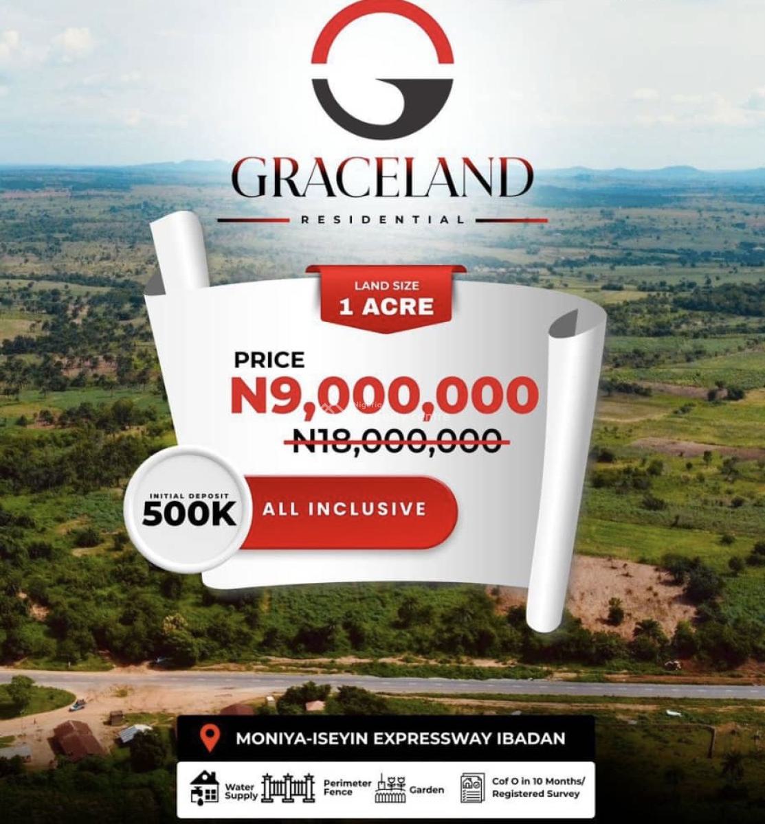 Secure Dry Flat Land Close to University of Ibadan, Along Moniya-iseyin  Expressway Close to University of Ibadan, Moniya, Ibadan, Oyo, Residential Land for Sale