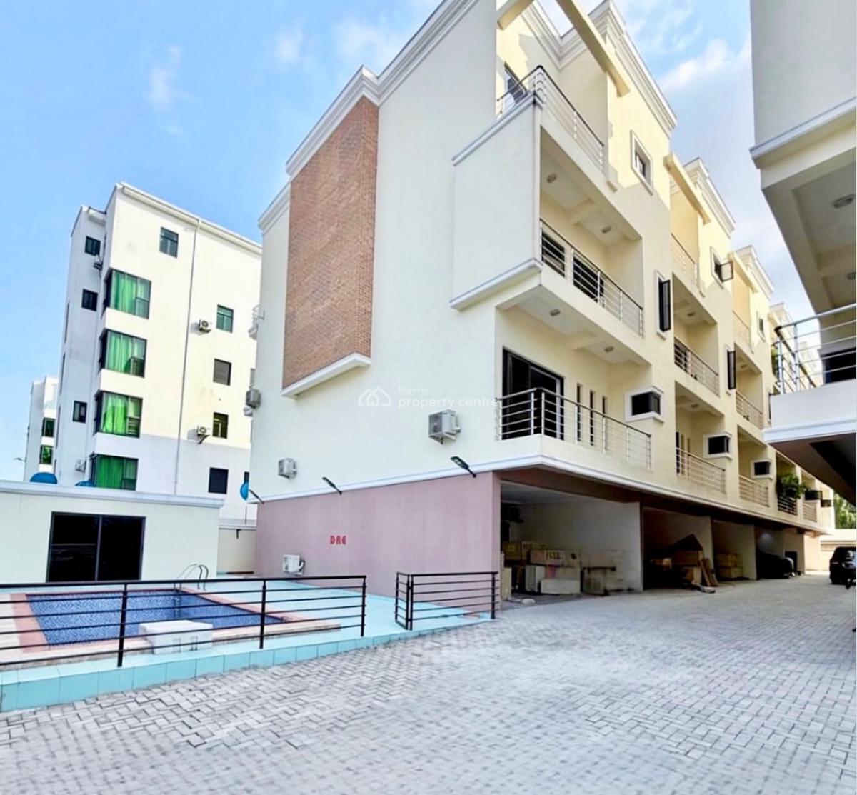 Serviced 4-bedroom Terrace Duplex with Swimming Pool, Ikoyi, Lagos, Terraced Duplex for Rent