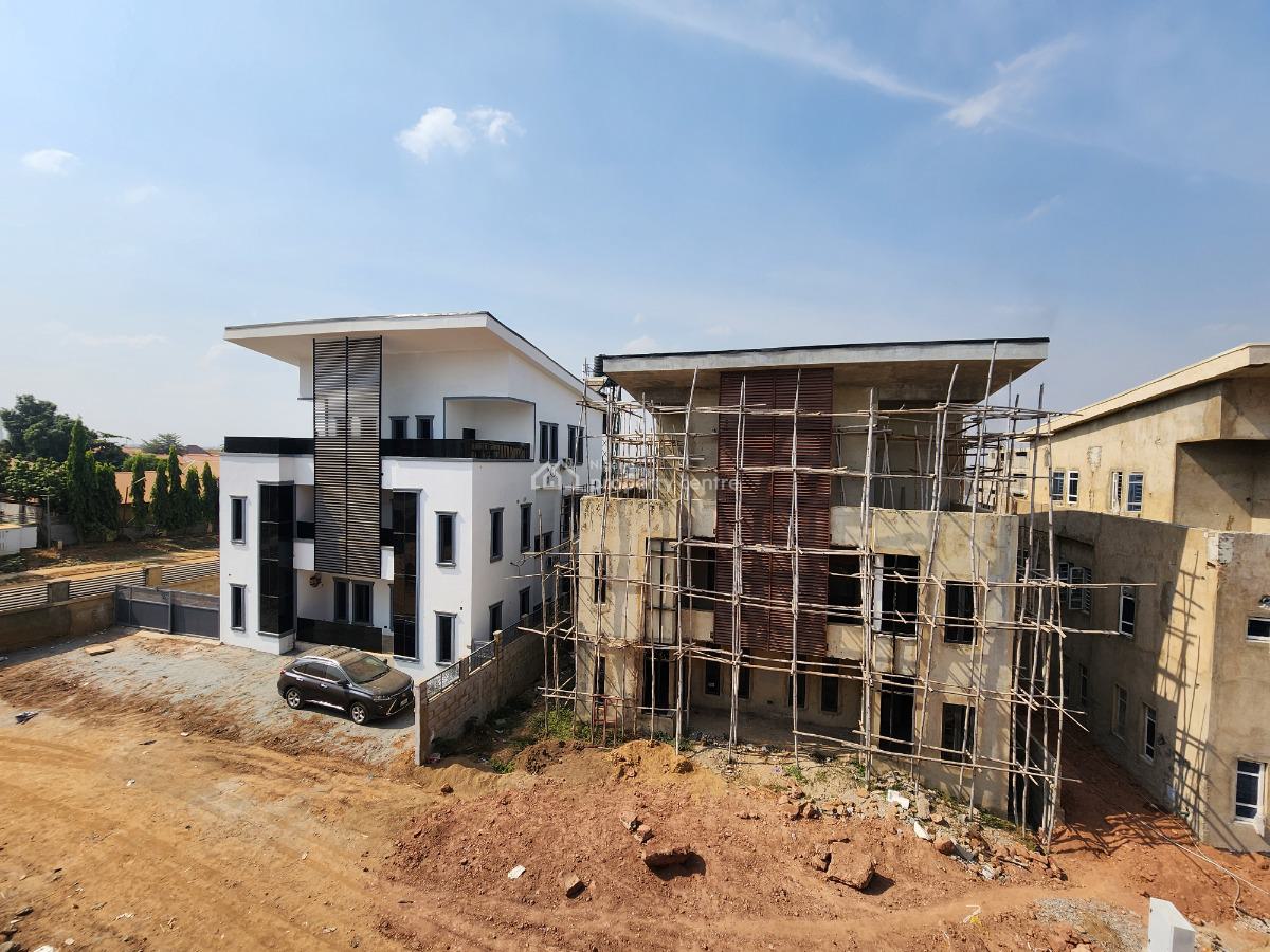 Newly Built Well Located 5-bedroom Detached Duplex (semi-finished), Close to Zartech, Wuye, Abuja, Detached Duplex for Sale