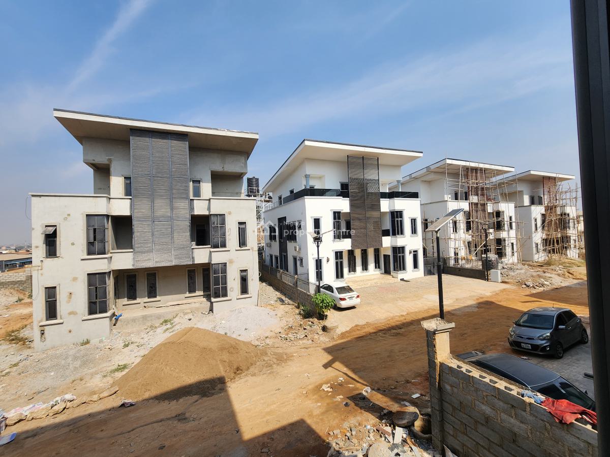 Newly Built Well Located 5-bedroom Detached Duplex (semi-finished), Close to Zartech, Wuye, Abuja, Detached Duplex for Sale