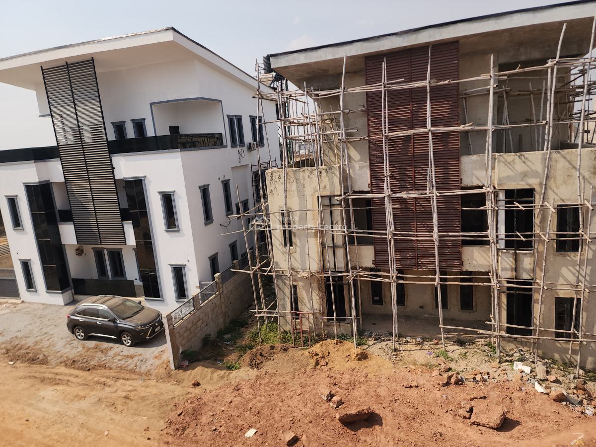 Newly Built Well Located 5-bedroom Detached Duplex (semi-finished), Close to Zartech, Wuye, Abuja, Detached Duplex for Sale