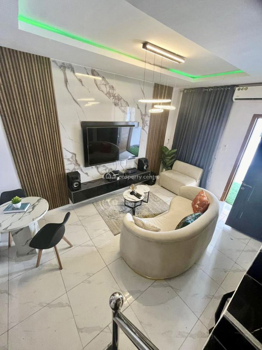 Spacious and Fully Furnished 3 Bedroom Terrace Apartment with Excellent Facilities, Ikota, Lekki, Lagos, Terraced Duplex for Rent