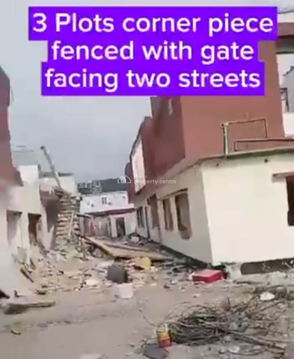 3 Plots of Corner Piece Land Fenced with Gate Facing Two Streets, Off Awolowo Way, Ikeja, Lagos, Mixed-use Land for Sale