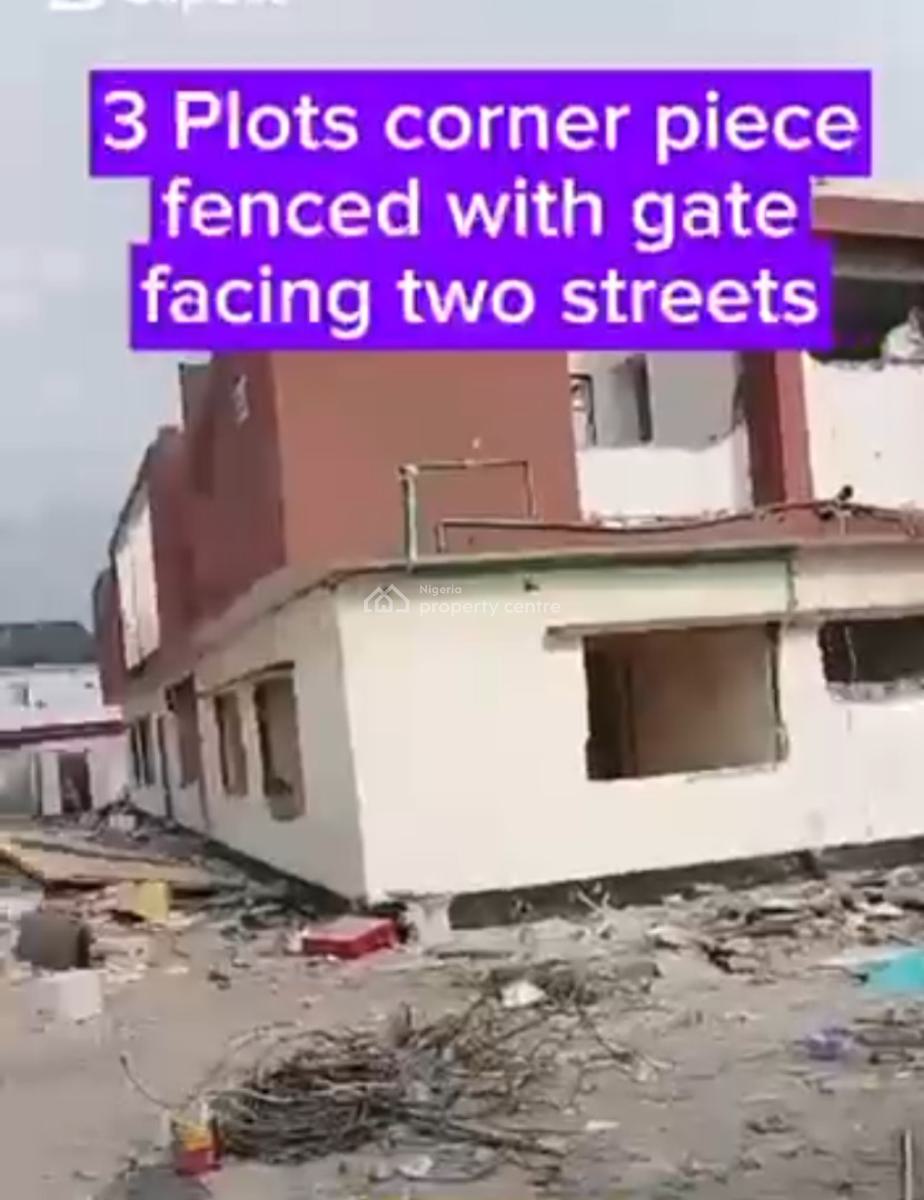 3 Plots of Corner Piece Land Fenced with Gate Facing Two Streets, Off Awolowo Way, Ikeja, Lagos, Mixed-use Land for Sale