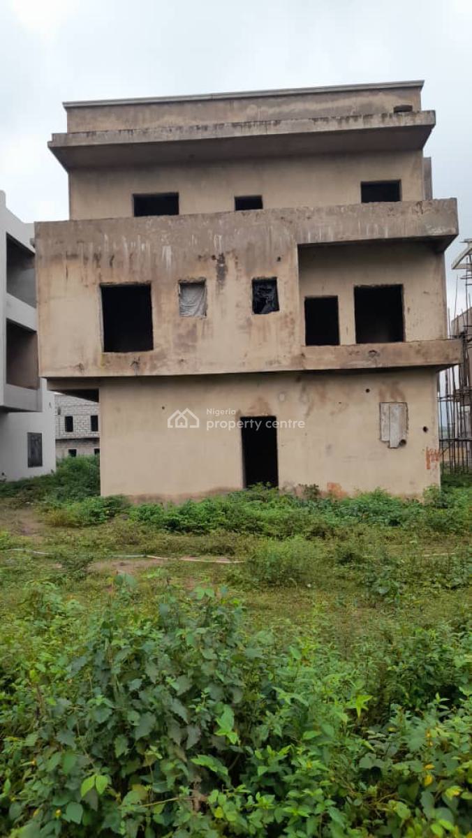 Solidly Built Carcass 5 Bedroom Duplex with Attached Boys Quarters, Maralago Lake Estate, Karsana, Abuja, Detached Duplex for Sale