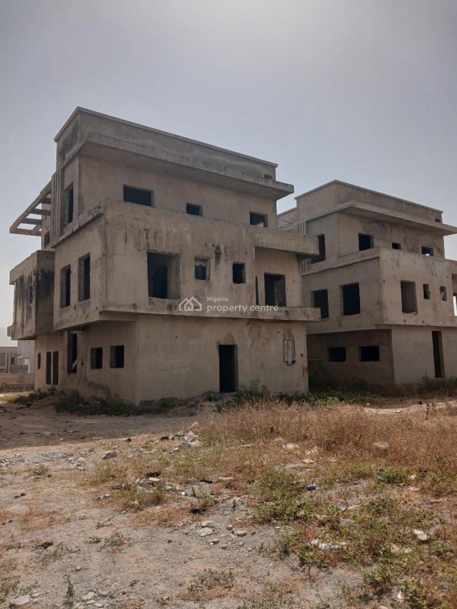 Solidly Built Carcass 5 Bedroom Duplex with Attached Boys Quarters, Maralago Lake Estate, Karsana, Abuja, Detached Duplex for Sale