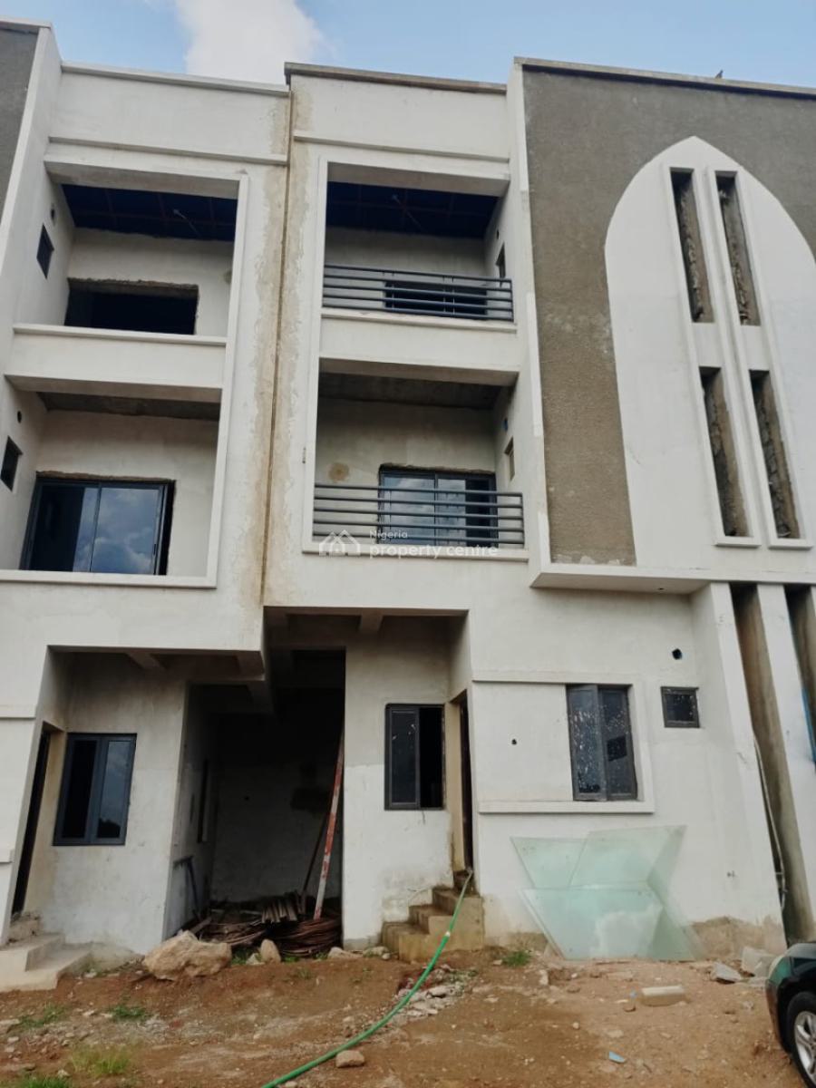 4-bedroom Terrace Duplex (*semi-finished*) with Bq, By The Ministers Resident., Life Camp, Abuja, Terraced Duplex for Sale