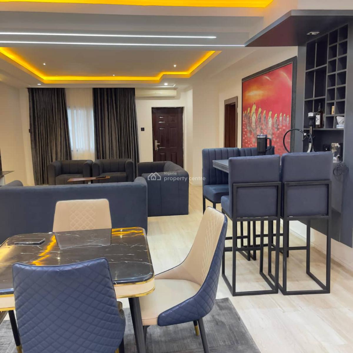 Fully Furnished 3 Bedroom with, Generator, Gym, Cinema and Bar, Wuse 2, Abuja, Flat / Apartment for Rent