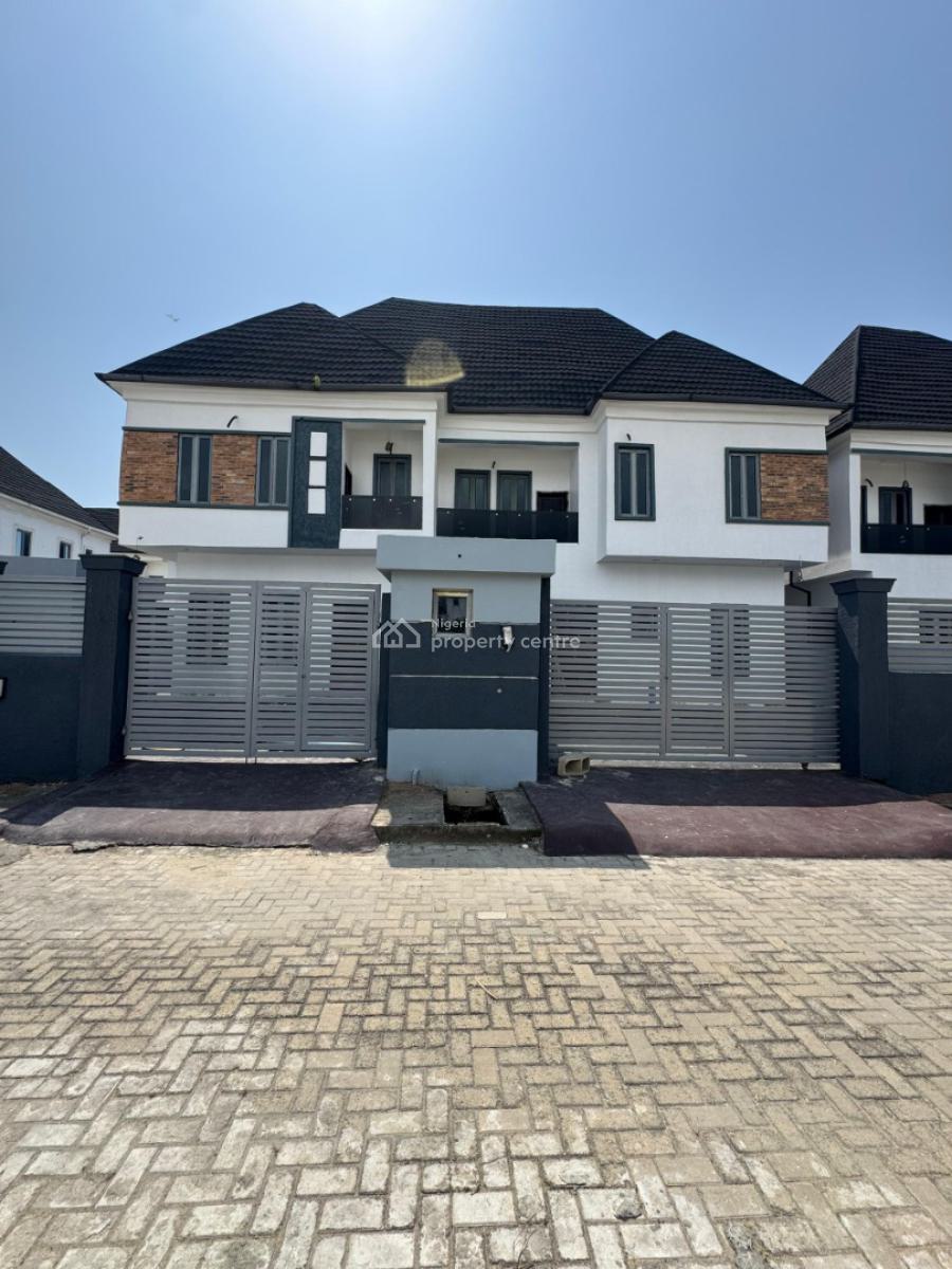 Very Spacious. Newly Built 4 Bedroom Semi-detached Duplex with Bq, Chevron Toll Gate, Orchid Road, Lekki, Lagos, Semi-detached Duplex for Sale