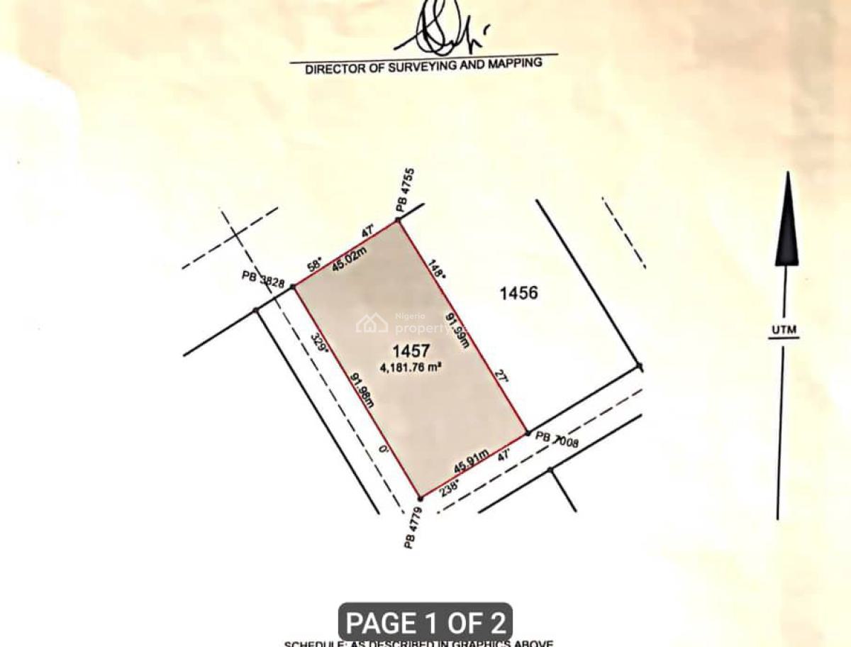 4181sqm Land, Russian Embassy, Central Business District, Central Business District, Abuja, Commercial Land for Sale