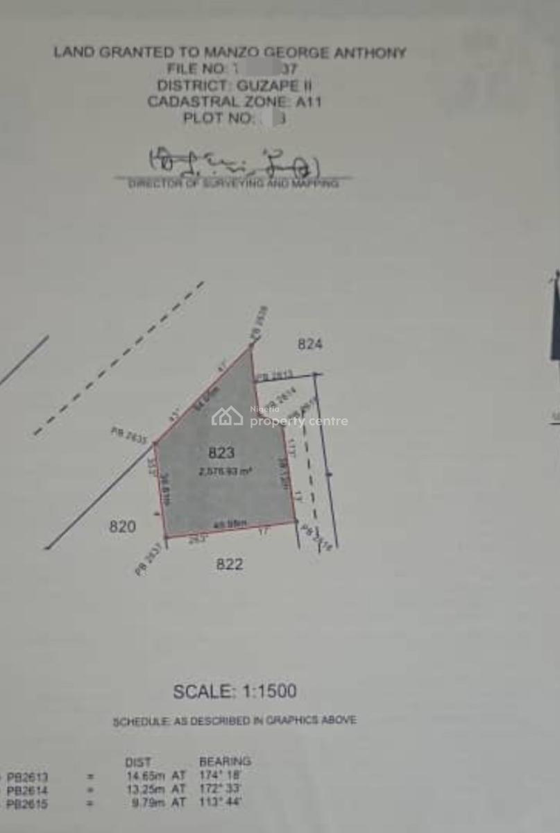 2.5 Hectares, Guzape District, Abuja, Residential Land for Sale