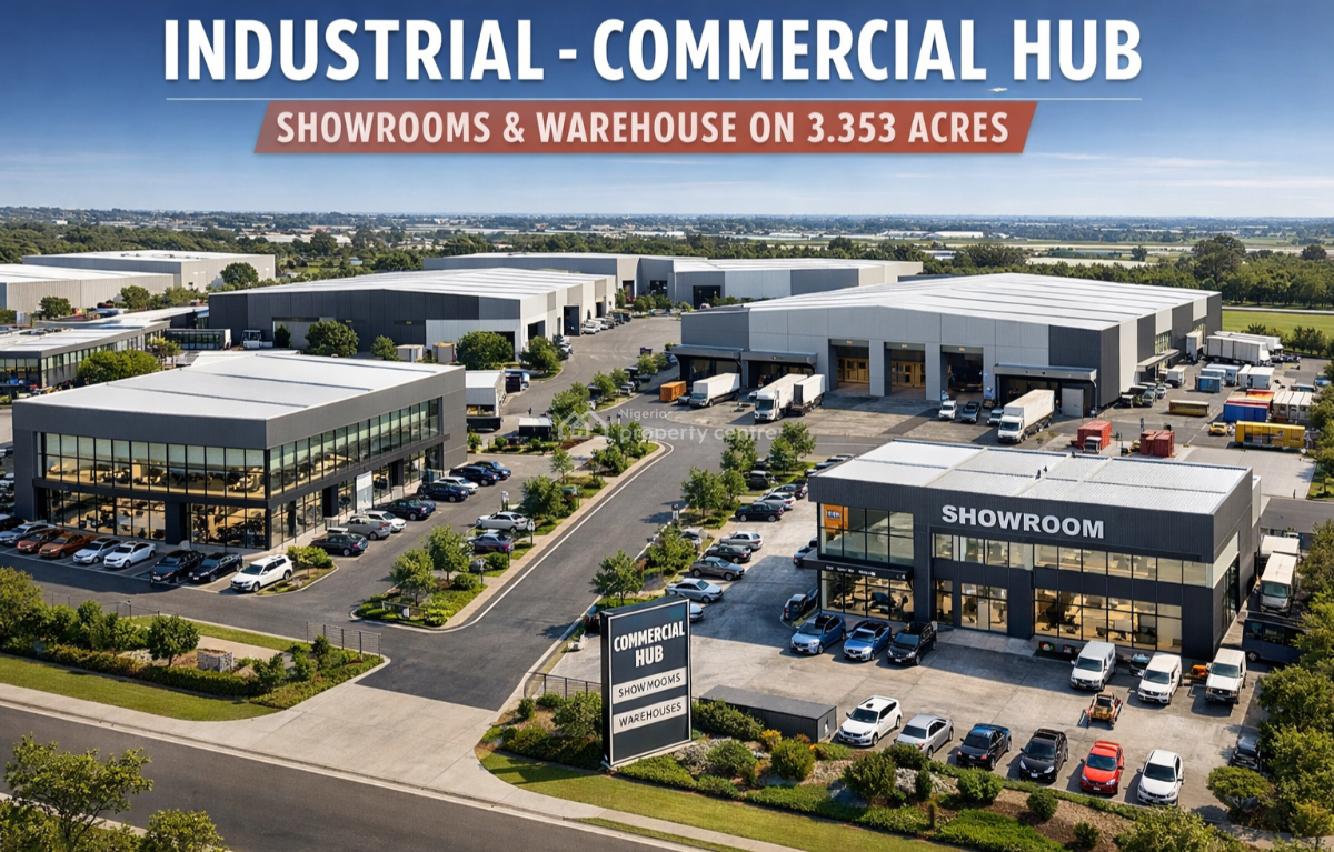 Prime 3.353 Acres Commercial Land with Showrooms + Warehouses & Office, Oshodi - Apapa Expressway, Isolo, Lagos, Commercial Land for Sale