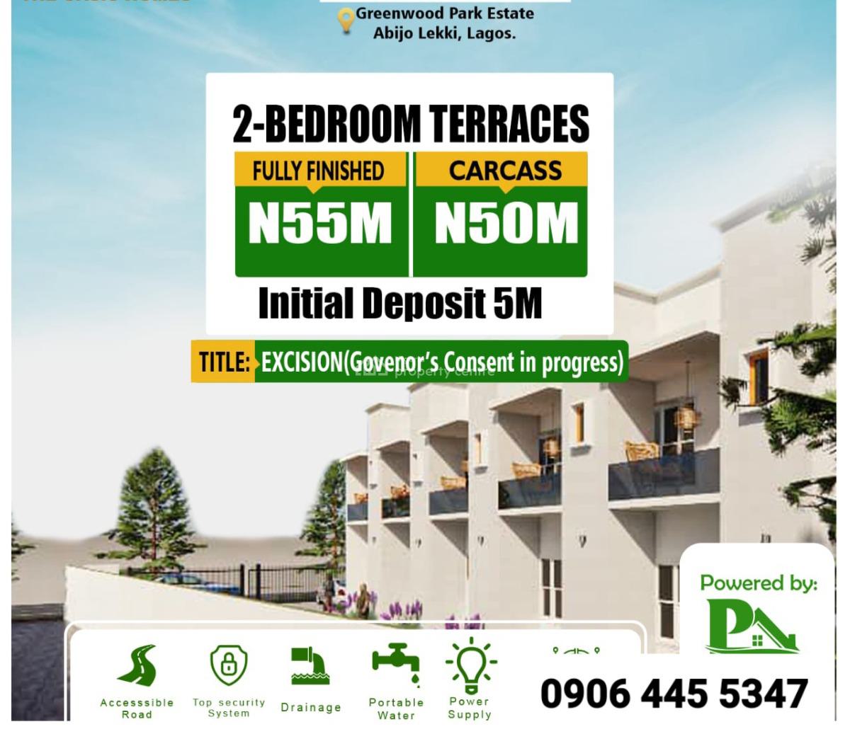 2-bedroom Terrace Duplex, Greenwood Park Estate, Abijo, Lekki, Lagos, Terraced Duplex for Sale