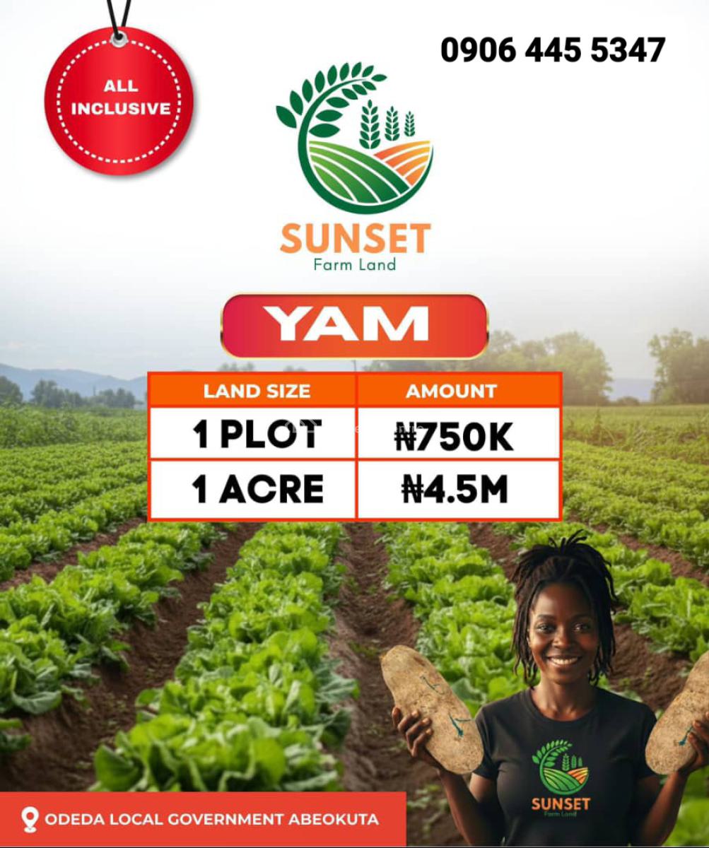 Plots & Acres of Lnad, Yarm Farmland at Odeda, Odeda, Ogun, Land for Sale