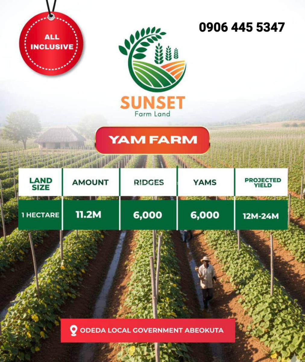 Plots & Acres of Lnad, Yarm Farmland at Odeda, Odeda, Ogun, Land for Sale