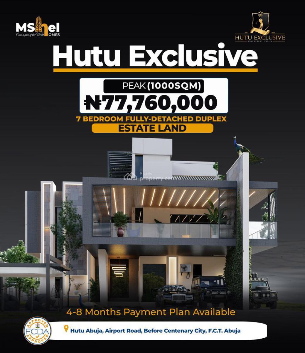 Residential Plot Exclusive  Measuring 1000sqm, Hutu ,centenary City Axis, Lugbe District, Abuja, Residential Land for Sale