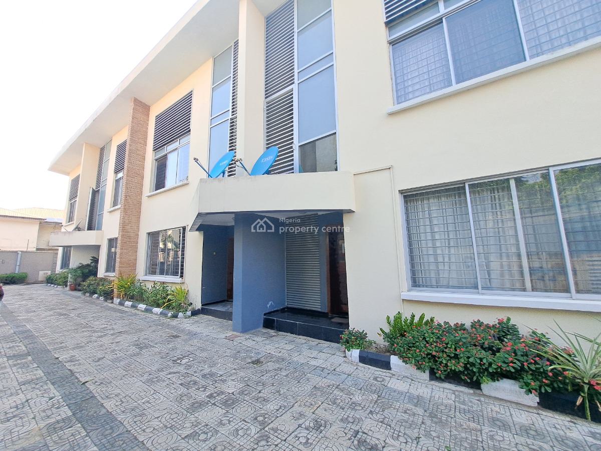 Serviced 4 Bedroom Terraced Duplex with a Room Boys Quaters, Lekki Phase 1, Lekki, Lagos, Terraced Duplex for Rent
