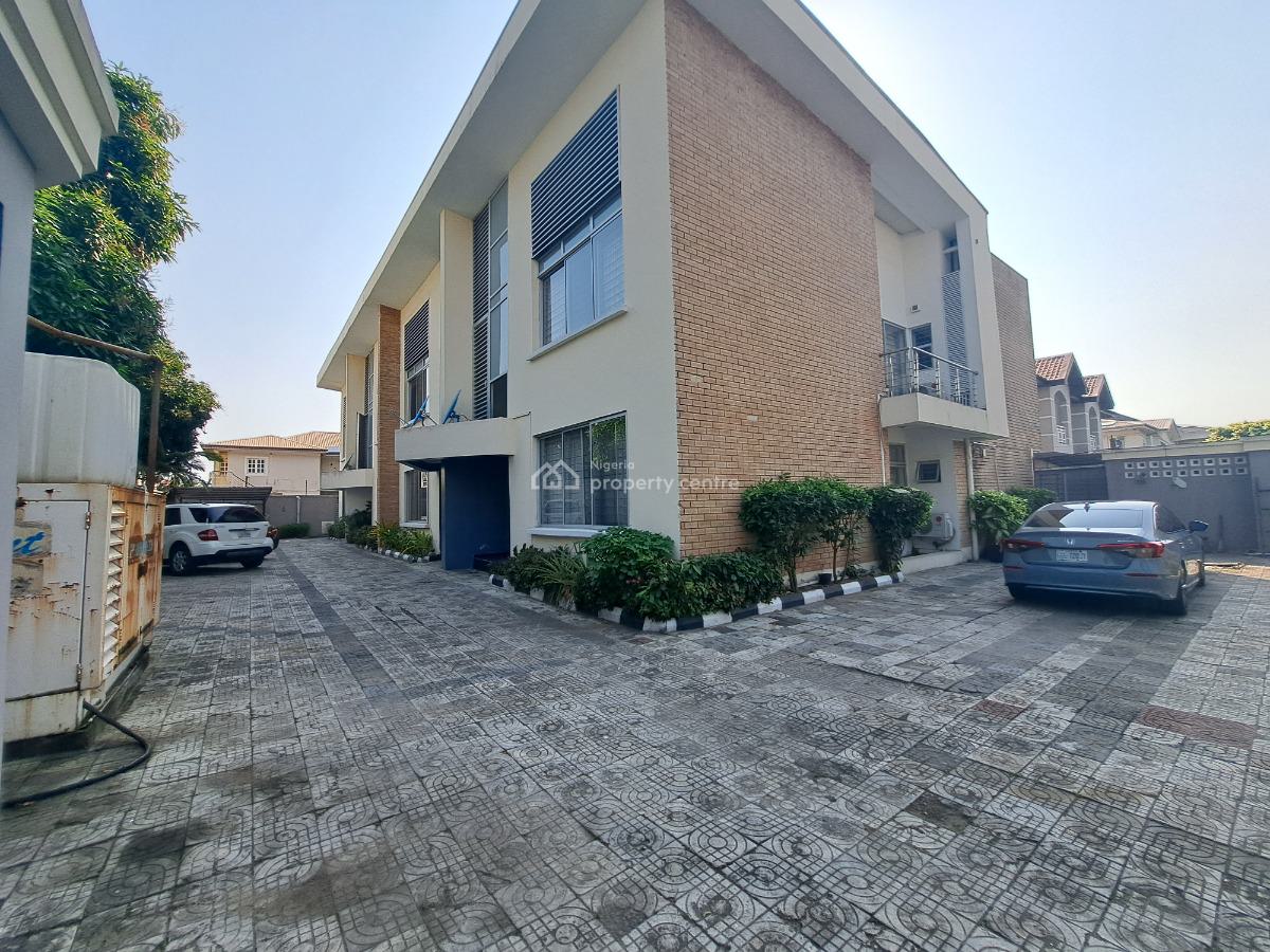 Serviced 4 Bedroom Terraced Duplex with a Room Boys Quaters, Lekki Phase 1, Lekki, Lagos, Terraced Duplex for Rent