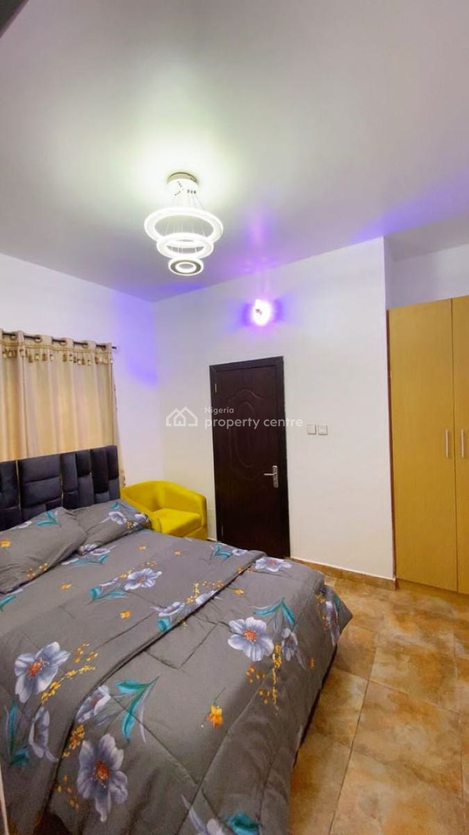 Fully Furnished & Serviced Mini Flat Upstairs with a Pool, Osapa, Lekki, Lagos, Mini Flat (room and Parlour) for Rent