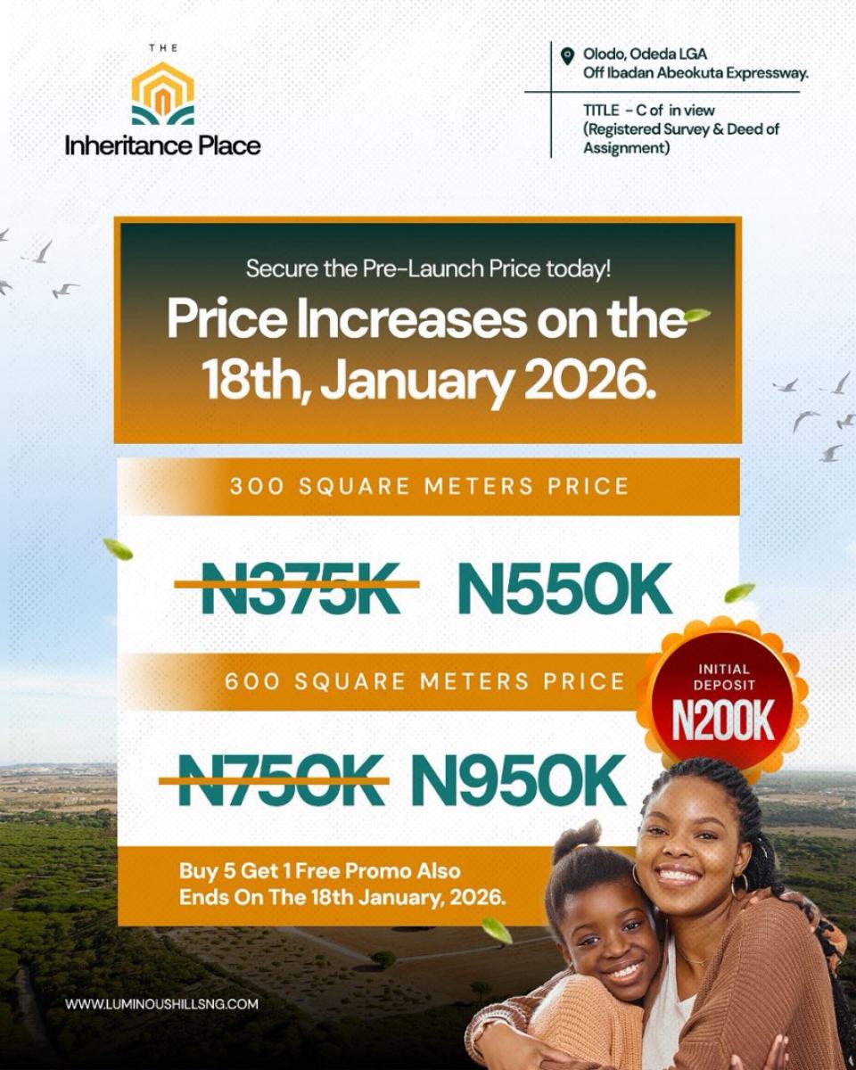 Land in a Serene Location, Inheritance Estate, Odeda, Ogun, Residential Land for Sale