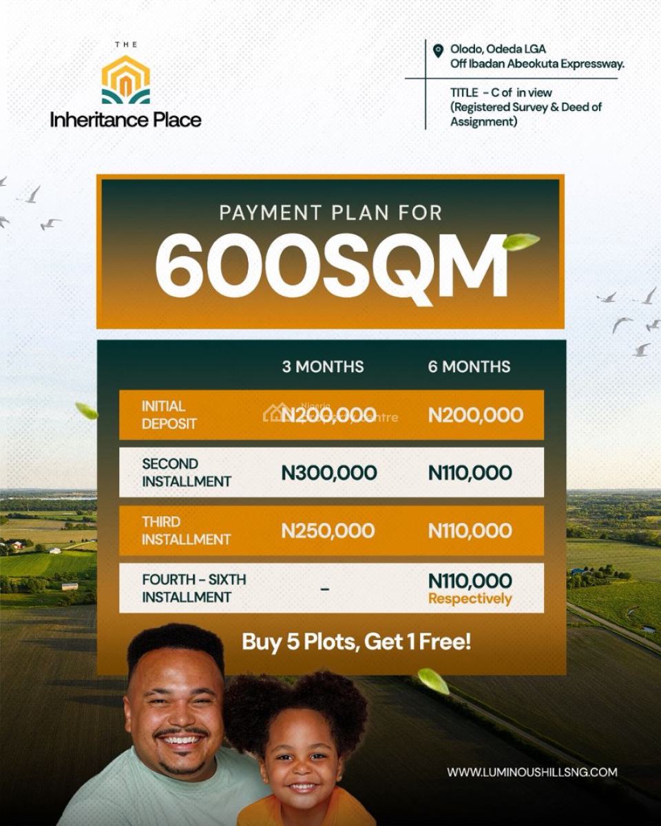 Land in a Serene Location, Inheritance Estate, Odeda, Ogun, Residential Land for Sale