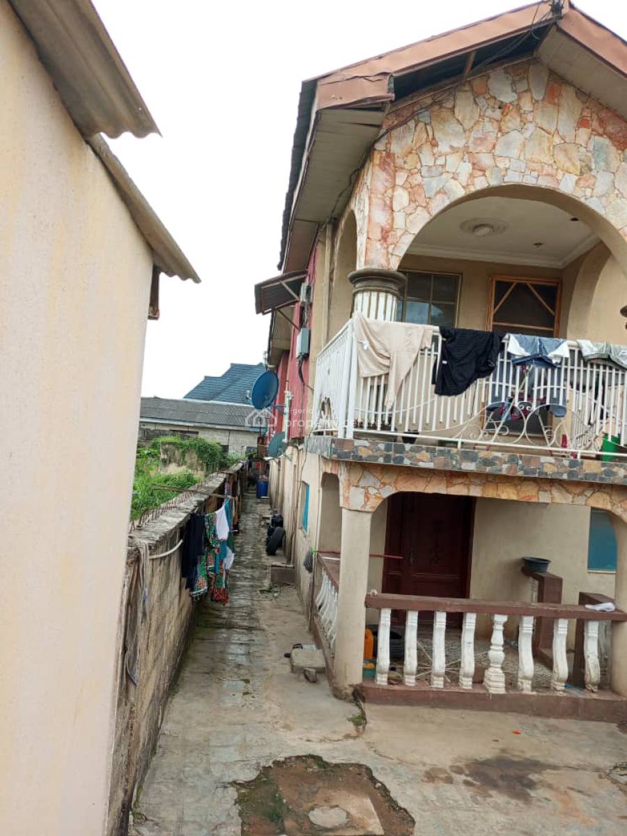 4 Blocks of Flats Directly on Busy Tarred Road on Half Plot of Land., Ekoro Road, Abule Egba, Agege, Lagos, Block of Flats for Sale